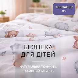 Дитяча постільна білизна MIRSON TEENAGER фланель Teddy ballons 200х220см (2200012804568) - мініатюра 5