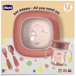 Набір дитячого посуду Chicco Set Pappa 12 м+ рожевий (16201.15) - мініатюра 8