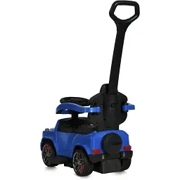 Дитяча каталка-толокар Bambi M 5795AL-4 з батьківською ручкою синій - мініатюра 2