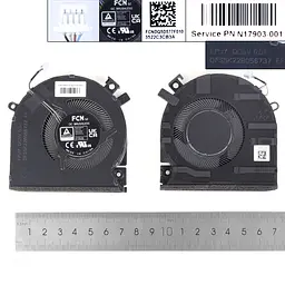 Вентилятор для HP Victus 15-FA 15T-FA 15-FB 15Z-FB TPN-Q278 TPN-Q279, (N17903-001, FPJY DFS5K22B056737) - мініатюра 3