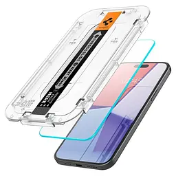 Захисне скло Spigen Glass tR EZ Fit 2 Pack Transparency для iPhone 16 Plus | 15 Plus (AGL06883) - мініатюра 3