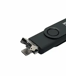 Флеш-накопичувач XON FlashDrive MultiConnect 128GB (USB 2.0 + USB Type-C + MicroUSB) Чорний (FX2M128PB 7645) - мініатюра 6