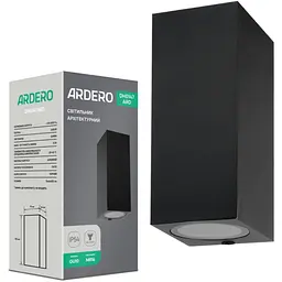 Архітектурний накладний світильник Ardero DH0147ARD Quadro під лампу чорний (80699)