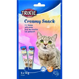 Рідкі ласощі Trixie Creamy Snacks для кішок з тунцем та креветками 5 шт х 14 г (арт.42682)