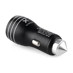 Зарядний пристрій Vinga Dual USB Car Charger aluminium 15.5W Max (VCCAABK) - мініатюра 2
