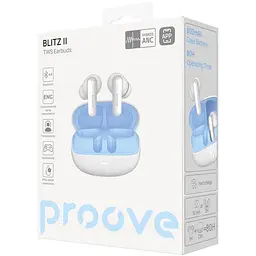 Навушники Proove Blitz II TWS with Hybrid ANC (APP) White/Blue (TWBL2001AP21) - мініатюра 4