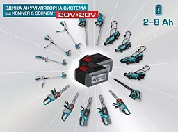 Konner & Sohnen Газонокосарка акумуляторна KS 33LM-20V 20В акб 1?4А·год 33см 30л 25-75мм 14кг - мініатюра 10