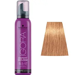 Мус-фарба для волосся Schwarzkopf Professional Igora Expert Mousse, відтінок 9,5-17, 100 мл (1917516) - мініатюра 3