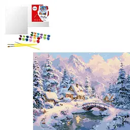 Картина за номерами Зимовий затишок серед гір 40x50 см (KHO6422)