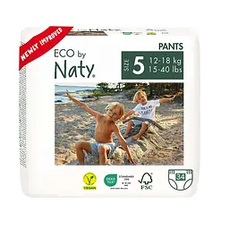 Еко підгузки трусики розмір 5. 12-18 кг., 34 шт. ECO BY NATY