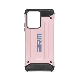 Чехол для Xiaomi Redmi Note 12 4G, Panzer, розовый, противоударный, бронированный, милитари, панель-накладка, защита всего корпуса, защита дисплея и камеры, термополиуретан (TPU) + поликарбонат (PC), ArmorStandart (ARM71476)