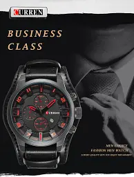 Годинник наручний Curren 8225 Black (18685) - мініатюра 3