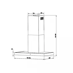 Витяжка Т-подібна Interline CUBA X/BL 60 TB/2/T - мініатюра 2