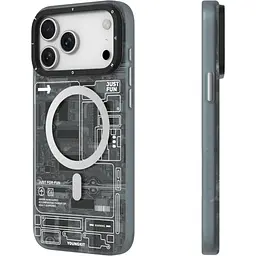 Чохол YoungKit Futuristic Circuit Board with Magnetic Ring для Apple iPhone 17 Pro Max Black [168262] - мініатюра 2