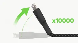Кабель Belkin USB-A > Lightning заряджання/синхронізації 2м, 12Вт, плетений, чорний teh0013678 - мініатюра 3