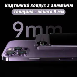 Повербанк MagSafe Power Bank Q9 бездротовий з бездротовою зарядкою для iPhone 5000 mAh 20W Purple - мініатюра 4
