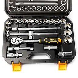 Набір торцевих головок з тріскачкою Ingco Industrial 1/2" 25 предметів (HKTS12251) - мініатюра 3