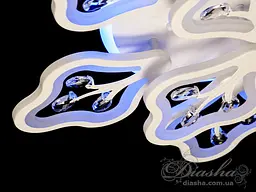 Стельова LED-люстра Diasha 8149/6+3WH 150W, Ø68×14 см, 3 кольори світла, біла