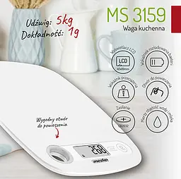 Кухонні ваги електронні Mesko MS 3159y - мініатюра 2