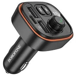 FM модулятор Borofone BC59 Heroic car BT FM transmitter чорний