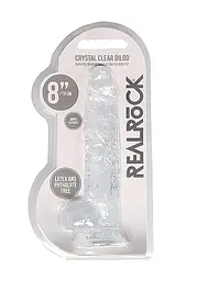 Фалоімітатор RealRock Crystal Clear 8”, 21 см (прозорий) - мініатюра 6