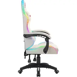 Крісло ігрове Defender Energy, Клас 4, 50 мм, PU, RGB, біле - мініатюра 3