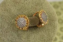 Сережки Xuping Jewelry Оберіг сонцестояння з родієм 1,3 см золотисті - мініатюра 2