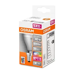Лампочка Osram LED STAR Е14 5.5-40W 2700K+RGB 220V Р45 пульт ДУ (4058075430877) - мініатюра 2