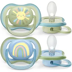 Пустышка Philips Avent Ultra Air, для мальчиков, 0-6 месяцев, 2 шт. (SCF085/58)