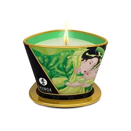 Масажна свічка Shunga Massage Candle - Exotic Green Tea (170 мл) з афродизіаками Shunga SH045117; SO2515 94367