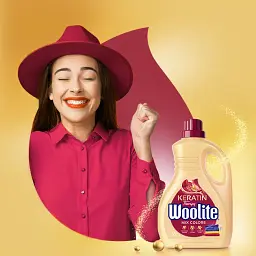 Засіб для прання рідкий Woolite для кольорових тканин з Кератином 1.8 л - мініатюра 3