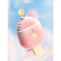 Вакуумний кліторальний вібростимулятор Ice Lolly у формі морозива Невеликий компактний розмір — вуманайзер на 10 режимів - мініатюра 5