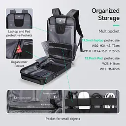 Рюкзак міський для ноутбука 17.3" Mark Ryden MR8918 з кодовим замком та USB 13л Black (18670) - мініатюра 2