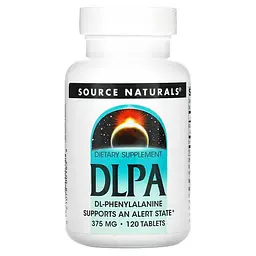 Амінокислота Source Naturals DLPA 375 mg, 120 таблеток