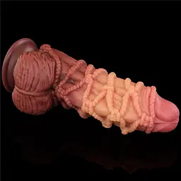 Фалоімітатор Dual-Layered 9.5'' Silicone Nature Cock 24 см коричневий - мініатюра 10