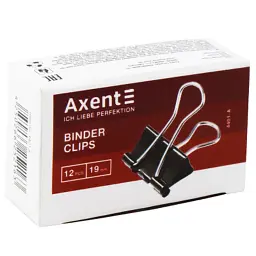 Біндер металевий Axent 19 мм, 12шт, black (4401-A) - мініатюра 2