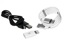 Набор Кабель SuperCalla TYPE-C на магнитах и ​​Адаптер Lightning и Кабель USB-microUSB (vol-1017)