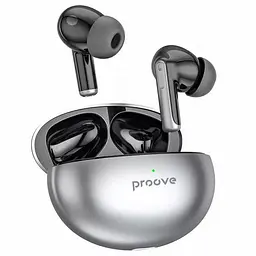 Бездротові навушники Proove Thunder Buds TWS, IPX4, ANC, BT5.3, 40mAh, 300mAh, 4h, grey UA UCRF - мініатюра 3