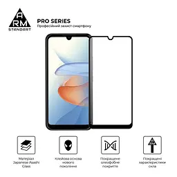 Захисне скло на ZTE Blade L220 з олеофобним покриттям, Pro, повне проклеювання, антистатичний і пиловідштовхуючий шар, 9H, самоклеючеся, 2.5D, на весь екран, антистатичний клей, ArmorStandart (ARM68890) - мініатюра 2