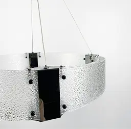 Дизайнерська LED люстра з фактурним склом Line.F Діаметр 60см - мініатюра 7