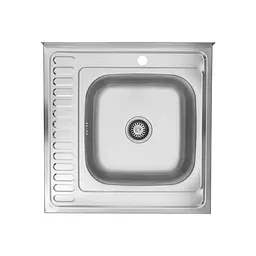 Кухонна мийка Kroner KRP Satin - 6060R (0,6 мм) (CV022824)