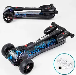 Самокат 94666 Best Scooter MAXI з парогенератором, музика, дим, колеса PU, в коробці (6900066349102) - мініатюра 6
