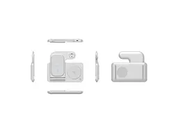 Бездротовий зарядний пристрій WiWU WI-W020 3 в 1 15 W White - мініатюра 6
