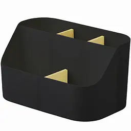 Органайзер для дрібниць МВМ My Home Scandinavia 19х11.6х10.6 см чорний (FH-43 BLACK/WOOD)