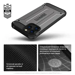 Чохол ArmorStandart Panzer для Samsung S24 Grey - мініатюра 6