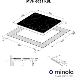 Варильна поверхня Minola MVH 6031 KBL - мініатюра 8