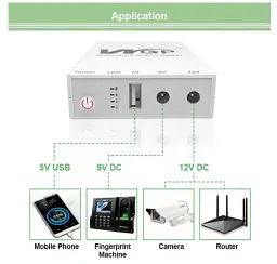 ДБЖ-павер банк для модему - роутера WGP Mini UPS білий - мініатюра 6