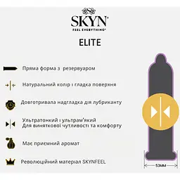 Презервативи Skyn Elite без латексу 10 шт. (ROZ6501053345) - мініатюра 3