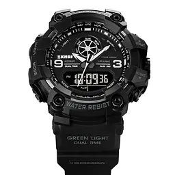 Наручний годинник чоловічий Skmei 1818 Black, 1818BK (12270) - мініатюра 2