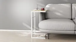 Столик Террі Ferrum-decor 650x440x330 Білий метал ДСП Дуб Сонома 16 мм (FRD-104658) - мініатюра 2